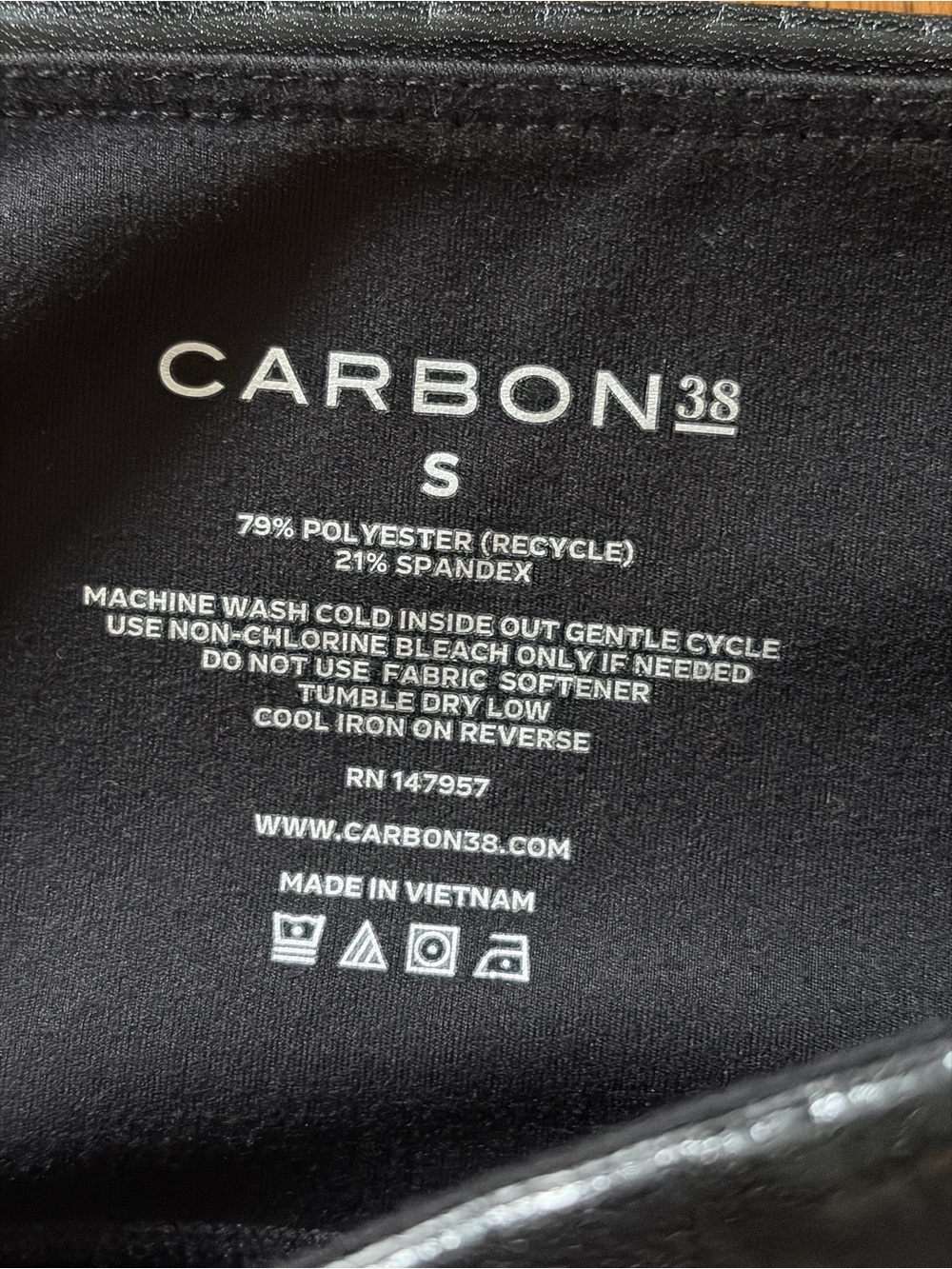 Carbon38 Black Leggings with Branded Interior Label